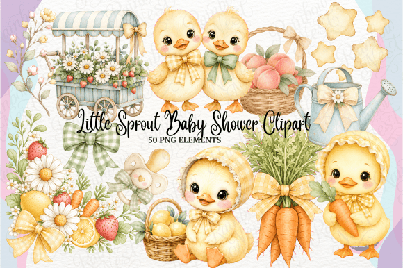 Download Little Sprout Baby Shower Clipart - Baby shower clipart Collection
