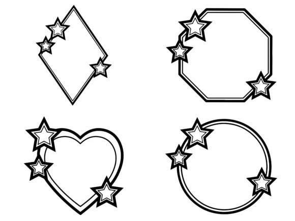Download Star Frame Modern Line Art - Modern Collection