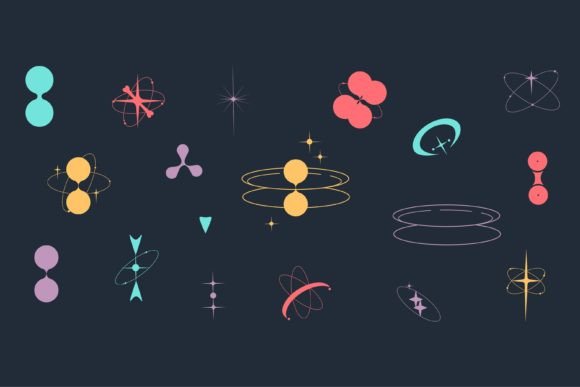 Download 18 Y2k Shape Color Modern Sipmle Graphic - Modern Collection