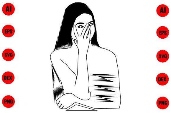 Download Woman Faces Modern Line Art - Modern Collection