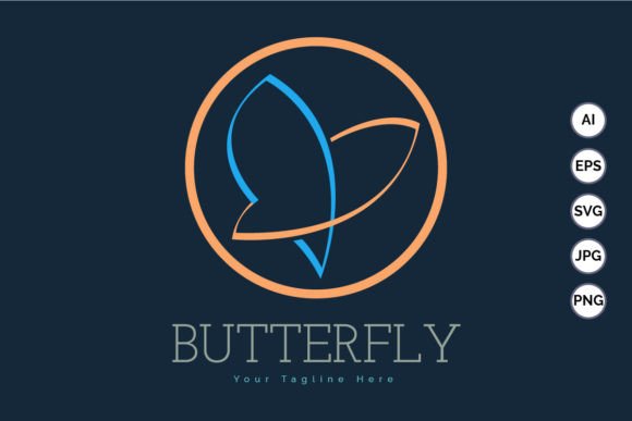 Download Butterfly Modern Line Logo Template - Modern Collection