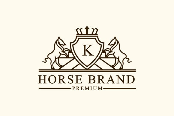 Download Horse Heraldry Emblem Modern Line Style - Modern Collection